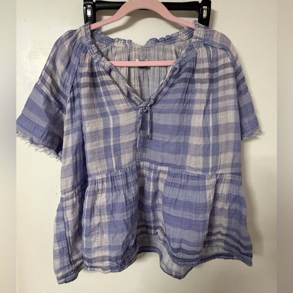 Pilcro Lavender Plaid Women's Blouse